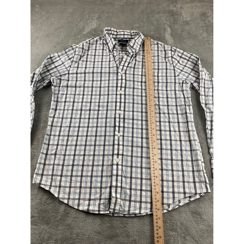 Croft & Barrow Men's L Stretch Button Up Plaid Dress Shirt Long Sleeve - Picture 8 of 12